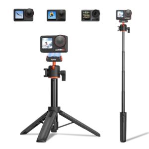 BRDRC Action 5 Pro Tripod Accessories, 21” Extension Rod Mini Table Desk Selfie Stick Portable Handle Grip Quick Release Stand with Cold Shoe for DJI Osmo Action 5 Pro 4 3 Camera