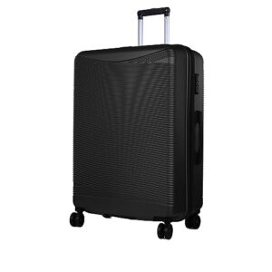 Verage V-Lite Firestone 28″/78cms Black Check-in Hardsided Trolley Bags for Travel, Large Suitcase with Spinner Wheels, Anti-Theft Zippers Luggage