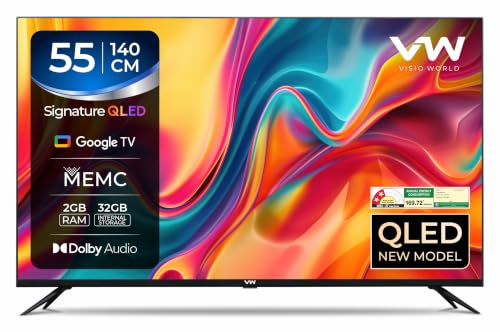 VW Visio World 140 cm (55 inches) Smartchoice Pro Series 4K Ultra HD Smart QLED Google TV VW55GQ2