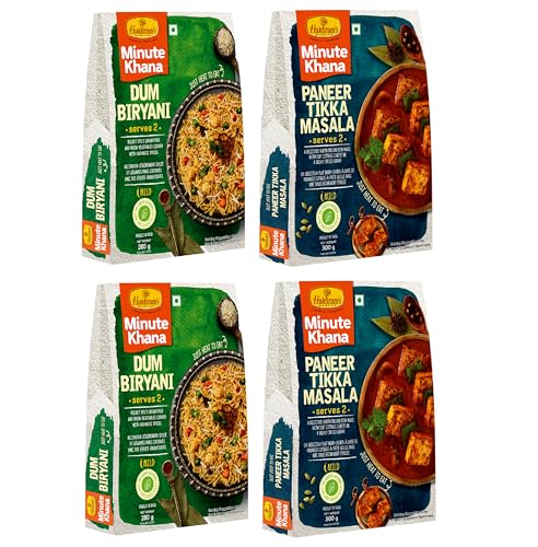 Haldiram's Nagpur Ready To Eat Paneer Tikka Masala 300g (Pack of 2) With Dum Biryani 200g (Pack of 2) Combo