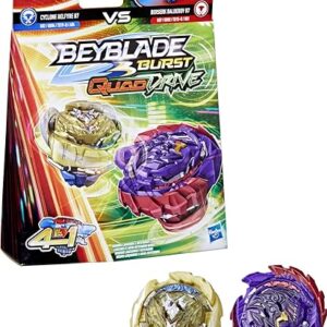 Beyblade Burst QuadDrive Berserk Balderov B7 and Cyclone Belfyre B7 Spinning Top Dual Pack Battling Game Top Toy