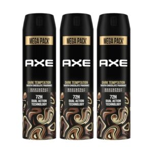 Axe Dark Temptation Long Lasting Deodorant Bodyspray For Men, 215ml (Pack of 3)