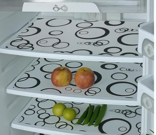 Cread Craft Fridge mat Set of 03 Multipurpose Anti-Slip Mat, Sheet for Fridge, Kitchens, Cupboard, Drawers, Shelf Liner -CC-015