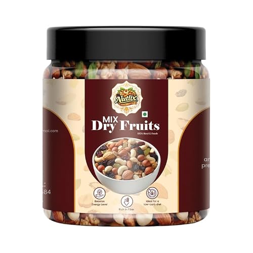 NUTLIX Mix Dry Fruits | Fresh Crunchy Nut & Fruit | Rich in Protein, Fiber & Antioxidants | Healthy Breakfast Mix with Good Fats | Superfood Nut Mix for Daily Energy & Snacking (1000g)