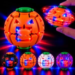 Push to Spin Fidget Ball 360° Rotating Gyroscope Spinner Toy Stress Relief | Lighting Handheld Sensory Fidget Toy For Kids Teens & Adults Stress Relief Fidget Spinning Toy for Desk Office Travel & Home