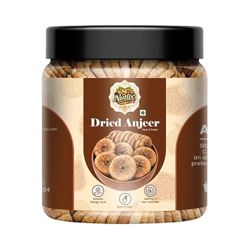 NUTLIX Anjeer 1Kg | Figs Dry Fruits | Rich Source of Vitamins & Dietary Fiber | Healthy Snack | Low in Calories | Fat Free | Farm Sourced | Large Size