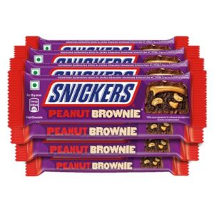 Snickers Peanut Brownie Chocolate Bar | Loaded with Brownie, Peanuts & Caramel | Irresistibly Nutty Chocolate Bar | 45g | Pack of 8