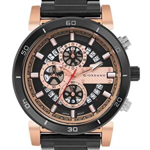 Giordano Multi-Functional Watch for Man with Chronograph Mechanism and Stylish Metal Strap, Wrist Watch for Men – GD-50013-22