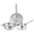 Bergner TriPro 3 Pcs Tri-Ply Stainless Steel Induction Bottom Cookware Set – 22cm (2L) Kadai and 22cm (1L) Frypan, 14cm (1.1L) Teapan, Less Oil Use, Easy to Clean – Induction and Gas Stove Ready
