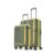 Aristocrat Solana Set of 2 (Cabin+Medium) Hard Case Trolley Bags, Green