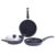 Wonderchef Platinum Plus Set Black Non-Induction Base, 3 + 1