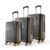 Safari Astra Neo 8 Wheels Set of 3 Trolley Bags, Hard Case Polycarbonate, 360 Degree Wheeling Carry on & Check-in Luggage for Men & Women, Suitcase for Travel, Trolley Bags for Travel, Black