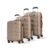 Aristocrat Comet Set of 3 (S+M+L) Hard Case Trolley Bags, Champagne