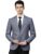 MANQ Men’s Slim Fit Single Breasted Blazer for Men, Formal Business, Party, Notched Lapel, Denim Blue, Size 46