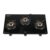 Havells GEOSLIM Gas stove |3 Heavy Duty Forged Brass Burner|6 mm Toughened Glass|Premium Valves|Removable Drip Tray|Soft Touch Knobs|5 year Warranty on Burners, Glass & Valves by Havells (Black)
