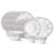 Larah by Borosil Lark Fluted Series Opalware Dinner Set | 21 Pieces for Family of 6 | Microwave & Dishwasher Safe | Bone-Ash Free | Crockery Set for Dining & Gifting | Plates & Bowls | White