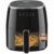 INALSA Air Fryer for Home|5.5 liter Capacity|Visible Window & Internal Light|1600 W with Smart AirCrisp Technology|6-In-1 Appliance With 8 Preset Menu & Digital Display (Tasty fry DW5.5) Black