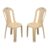 Nilkamal Plastic Chair for Living room |Set of 2 | 3 Year Warranty | For Home, Living Room, Outdoor | Marble Beige Colour | CHR4002