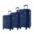 Safari Polypropylene Spinner Pentagon Pro 8 Wheels Set Of 3 (Cabin + Medium + Large) Trolley Bags, Hard Case, 360º Wheeling Luggage, Suitcase For Travel, Navy, 55, 65, 75 cm