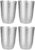 Tosaa Stainless Steel Deluxe Hammered Finish Glasses Pack of 4 – Non-Reactive Material Keeps Beverages Safe and Fresh, Suitable for Water, Juice, Milk, Or Cold Beverages