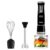 INALSA Hand Blender 1000 Watts with Chopper, Whisker| Variable Speed & Turbo Speed Function|100% Copper Motor|0.6Liter|Low Noise |Anti-Splash Technology|Home&kitchen|2 Year Warranty (Robot Inox 1000E)