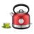 Hafele Dome Plus 2200W, 240V Electric Stainless Steel Kettle with Spout Cover with Analogue Temperature Display, Detachable Micro-Mesh Filter for Lime Scale Filtering, Easy Cleaning (1.7 L, Red)