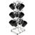 Bromine Chrome Metal Mug Tree Stand with 12 Hooks, 37 cm