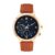 Fastrack Tick Tock Quartz Multifunction Blue dial Tan Leather Strap Watch for Guys – NT3287KL03