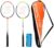Amazon Brand – Symactive Badminton Kit with 2 Racquets & Nylon Shuttles | for Intermediate Players | 8.5 x 3 x 27 in | S222 | Multicolor