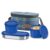 MILTON Decker Lunch Box with Insulated Fabric Jacket, 2 Inner Stainless Steel Containers 450 ml Each & 1 Oval Stainless Steel 450 ml, Microwave Safe, Leak-Proof Tiffin for Office, Easy to Carry, Blue