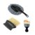 KASHIVAL 3 Pcs Car Interior Cleaning Brush Combo with Soft Microfiber Car Cleaning Mop Duster Multipurpose Dust Cleaner (Medium Duster and 2 Brushes)