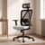 DROGO Ergonaut Ergonomic Office Chair for Work from Home | Computer Chair with 2D Headrest, Armrests & Adjustable Lumbar Support | Breathable Mesh with 120° Recline, 1-Year Warranty (Black & Grey)