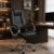 Oakcraft Premium Ergonomic Office Chair – Adjustable Swivel Desk Chair with Lumbar Support & PU Leather Upholstery (Full Black, High Back)