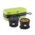 MILTON Town Case Microwavable Lunch Box | Inner Steel, Double Wall, Leak-Proof Design | Compact & Durable Lunch Box for Office use, College, School, (2 x 450 ml), Lemon Green