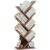 ABOUT SPACE Book Shelf for Home – 7 Tier Tree Shaped Book Rack for Study Room DIY Wooden Book Stand with Bottom Storage Space for Office, Livingroom, Bedroom (Brown – L 35 x B 17 x H 90 cm)