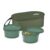 Milton Graze Lunch Box, 2 Round Inner Steel Microwave Safe Containers 320 ml Each with Insulated Bag, Odour Proof, Tiffin for Office, Leak-Proof Containers, Easy to Carry, Airtight Food Storage, Green