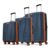 Aristocrat Airpro-Max Set of 3 Cabin, Medium & Large Trolley Bags, Lightweight Polypropylene Case Luggage, 8 Wheels, Combination Lock, Travel-Friendly, 3-Yr International Warranty, Spanish Blue