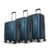 Aristocrat Atlas Set of 3 (Cabin+Medium+Large) Hard Case Trolley Bags, Blue