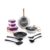 Crystal Aluminum 11 Pcs Non Stick Cookware Set with Induction Bottom | Tawa, Fry Pan, Kadhai with Lid, 4 Serving Spoons, 3 Containers | 4 Layer Non Stick Coating | PFOA Free | White