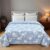 IVAZA UltraSonic Quilted 120 GSM Microfibre Reversible Double Bed Printed Comforter/Quilt/AC Blanket/Dohar Breathable Cozy Super Soft Soft Sky Blue